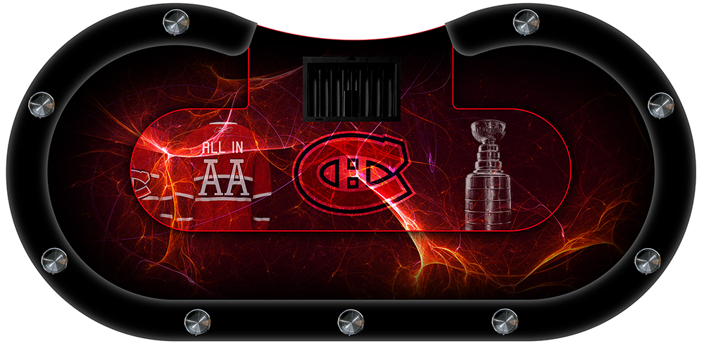 canadiens-rouge table de poker canadiens rouge