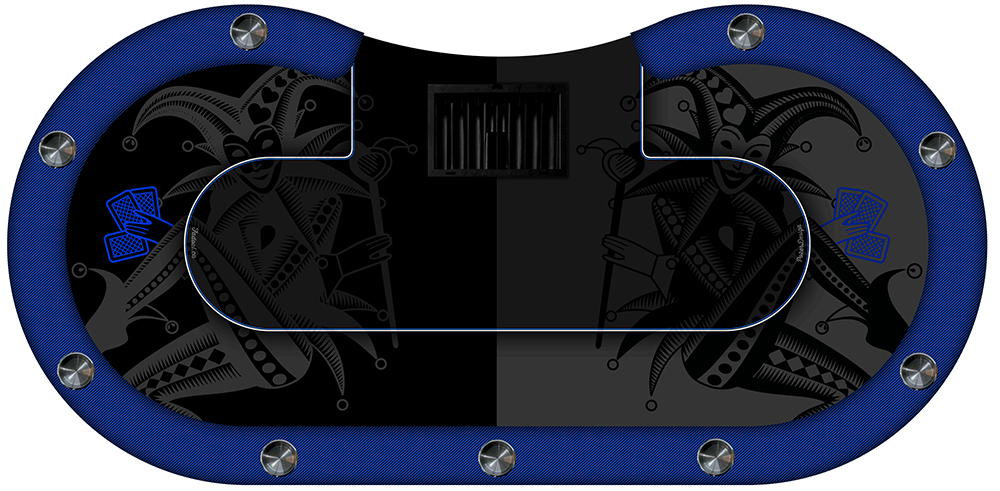 joker-4 table de poker joker cuir bleu